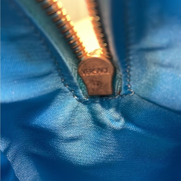 Vintage Teal Versace La Greca Handbag - Picture 10 of 12